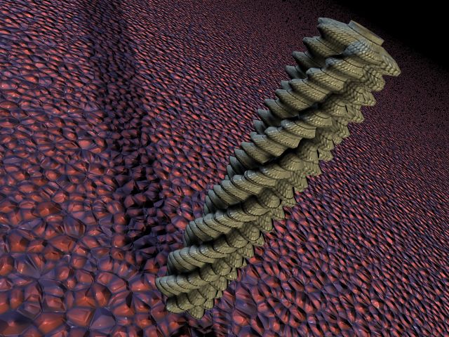 Phage T4 tail sheath as art